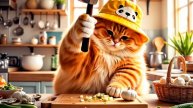 Mama Cat Buys Oysters, Saves Abandoned Short-Haired American - Cooking & Taking
