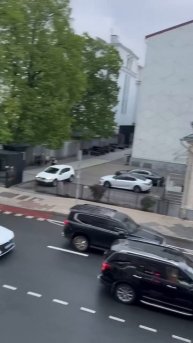 Пробки в связи с репетицией парада.