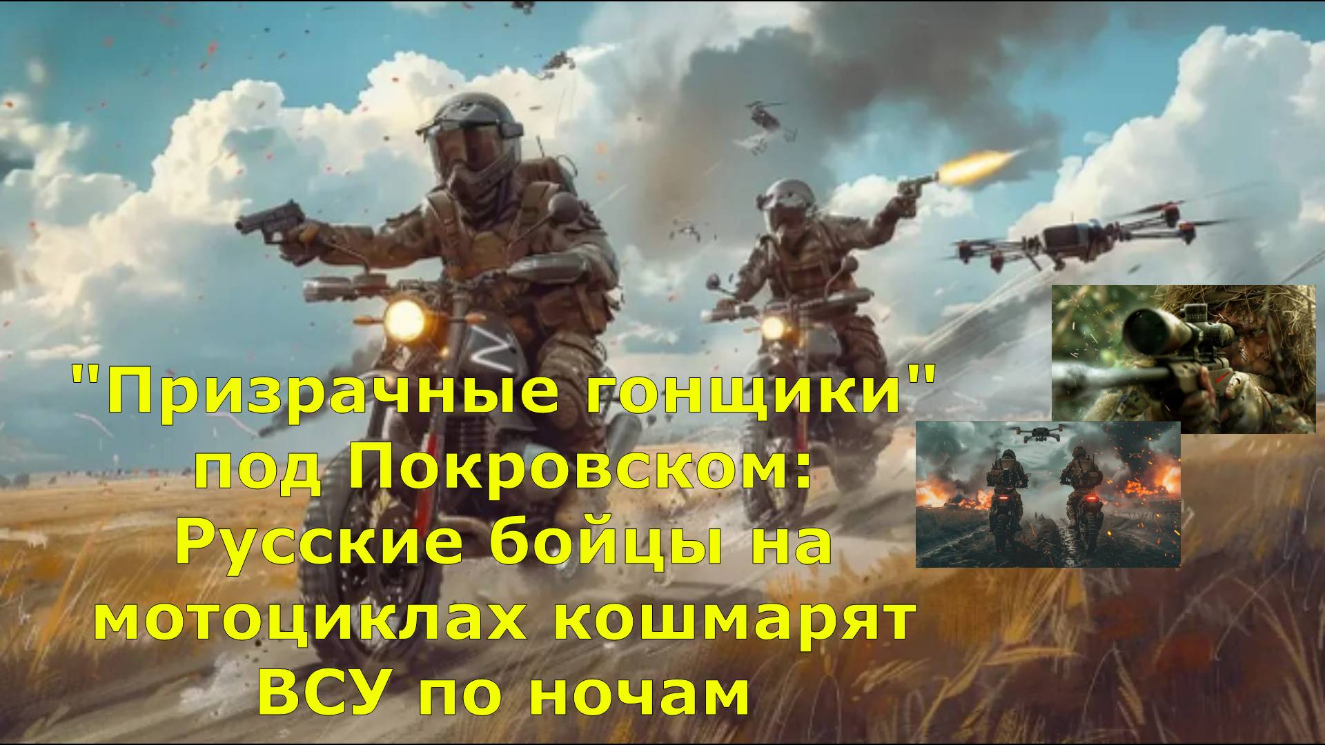 "Призрачные гонщики" под Покровском: Русские бойцы на мотоциклах кошмарят ВСУ по ночам