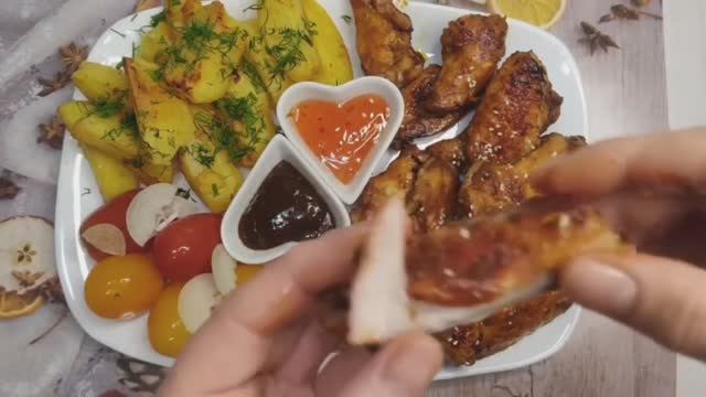КРЫЛЫШКИ под Апельсиновым соусом❗ Секретный Рецепт❗