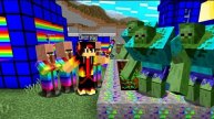 СПАС РАДУЖНЫХ ЖИТЕЛЕЙ ОТ ЗОМБИ МУТАНТОВ В МАЙНКРАФТ | Dimon play