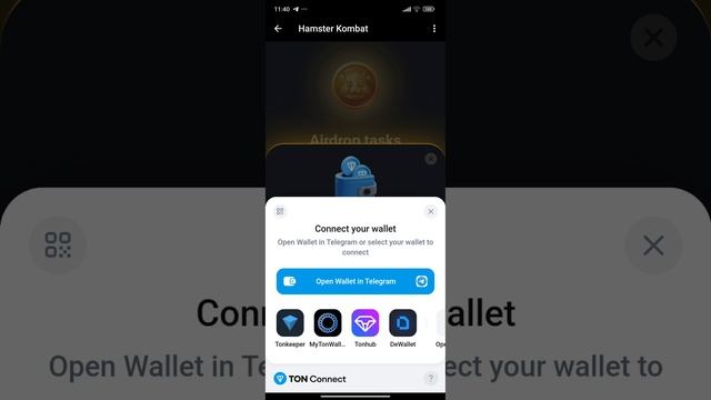 Вывод монет Hamster Kombat какой кошелек лучше Telegram или Tonkeeper