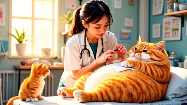 Mama Cat Falls Sick - Kittens Ride Bike FAST to Call for the Doctor & Cook for M