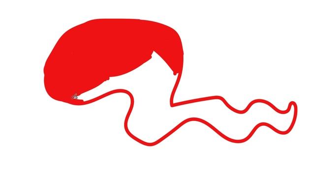 Рисуем красную змею часть 20