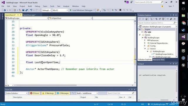 [Udemy UE4 C++] 069 Using GetTimeSeconds