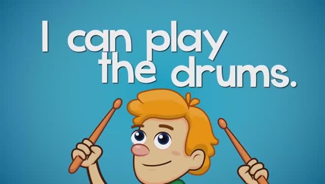 Английский для детей Can you play the drums