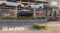 Погрузка автотранспортных средств на автовоз для дальнейшей отправки в порт Республики Корея.
