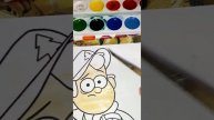 разукрашиваем акварелью Мейбл и дипера