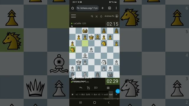 Шахматы на lichess.org. Зевок коня. #gaming #chess #шахматы