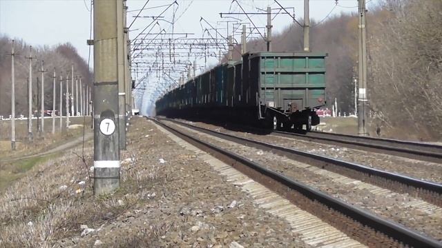Уникальный Движ Брянские электровозы «в гостях». Снимаем на конотопской линии