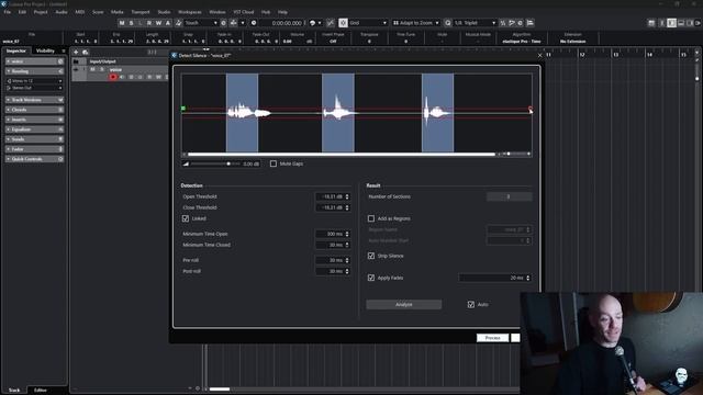 Удалить тишину в Cubase (detect silence). Обзор от ivankilar.