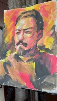 Рисуем Дзержинского, фасадным акрилом, день 200.