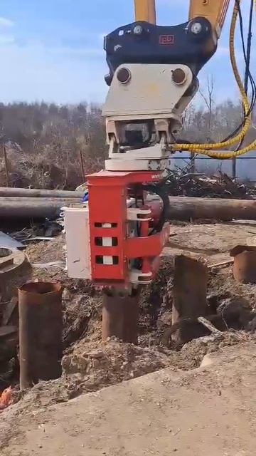 Вибропогружатель OMS на базе экскаватора 📞 +7 (985) 185-77-77 Аренда спецтехники