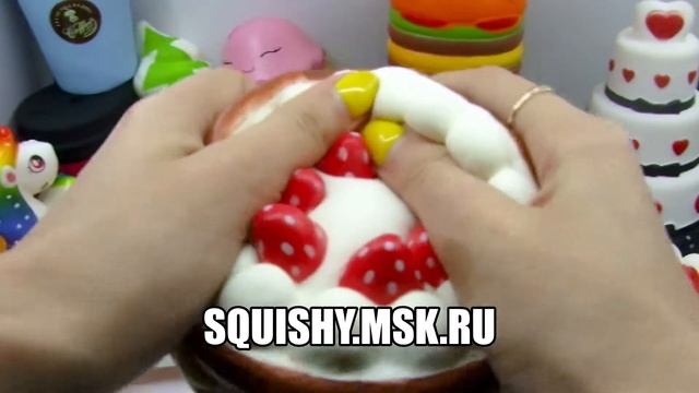СКВИШ ТОРТИК | ИГРУШКА-АНТИСТРЕСС ОБЗОР ВИДЕО ДЛЯ ДЕТЕЙ | SQUISHY КАВАЙНЫЕ