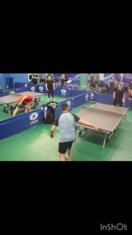 Настольный теннис.Игра по длинным шипам.Стоп)