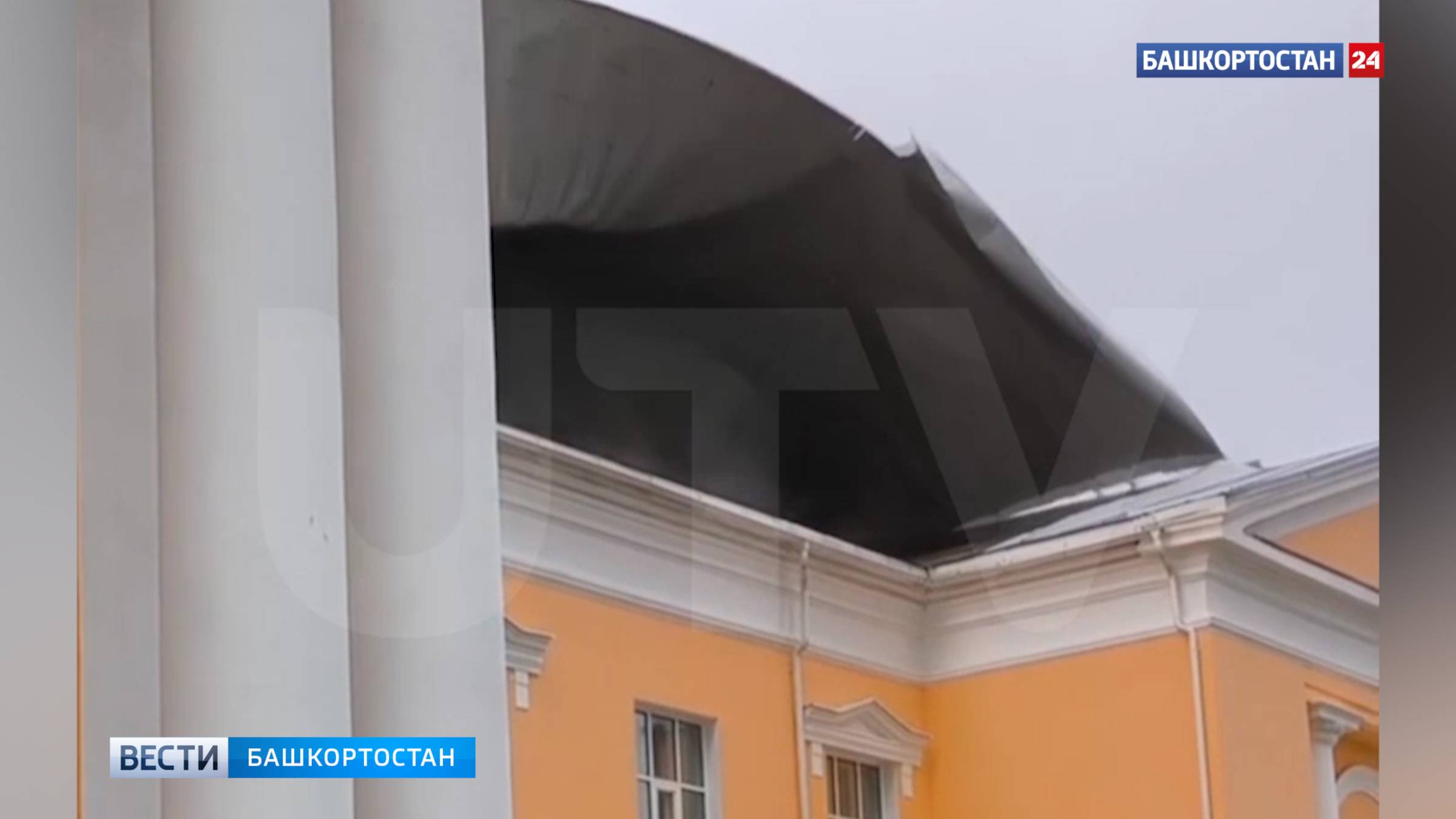 В Башкортостане из-за сильного ветра частично сорвало крыши у шести зданий