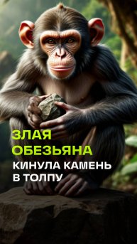 Обезьяна кинула камень в толпу людей в зоопарке Китая
