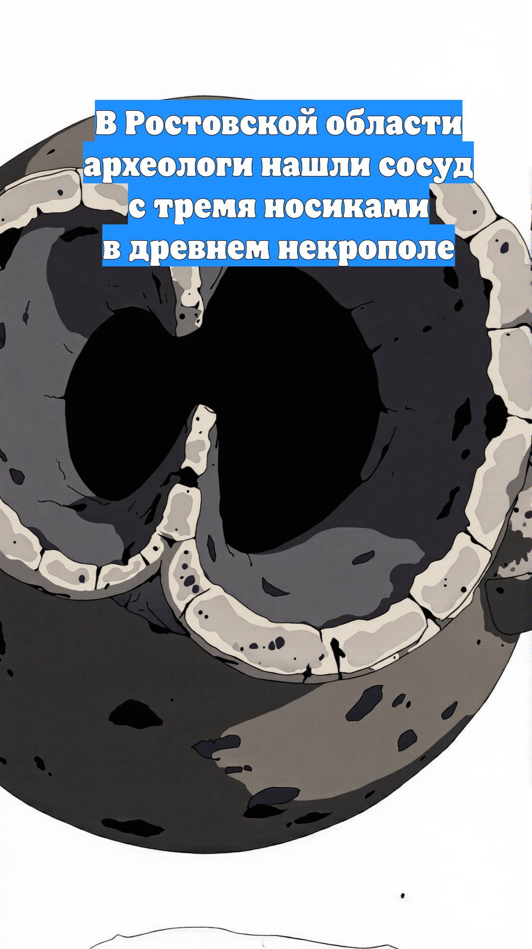 В Ростовской области археологи нашли сосуд с тремя носиками в древнем некрополе