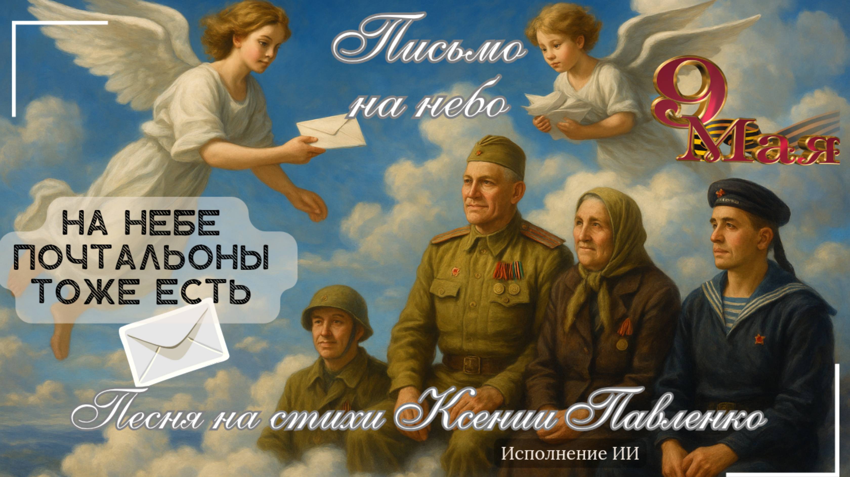 К дню Великой Победы " На небе почтальоны тоже есть..." песня на стихи Ксении Павленко