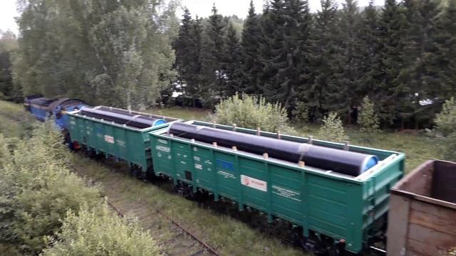 "Втопили!" Тепловоз ТЭМ2-3347,ТЭМ2-999 и секция 2ТЭ10В-4457