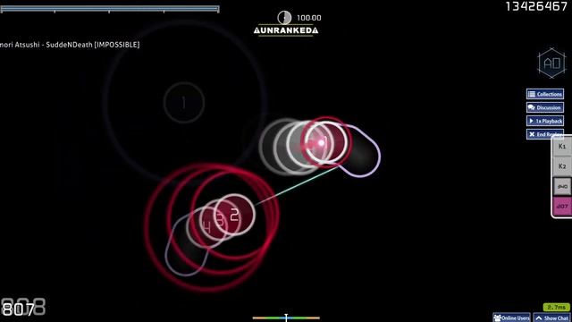 osu! | xi vs. モリモリあつし - SuddeИDeath [IMPOSSIBLE] | 11* | My Maps Showcase