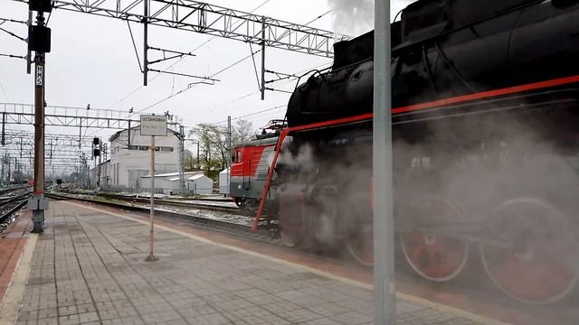 Отправление паровоза Л-3108 от станции Бологое до станции Осташков 1 мая 2025г.