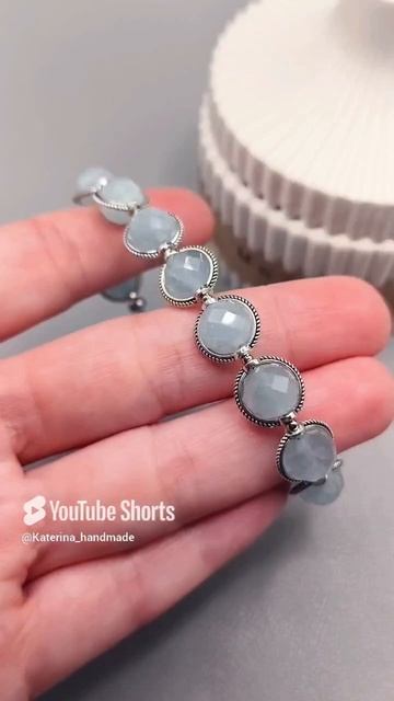 Браслет из аквамарина