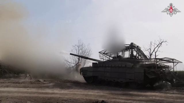 Боевая работа экипажа танка Т-80БВМ ГрВ «Центр».