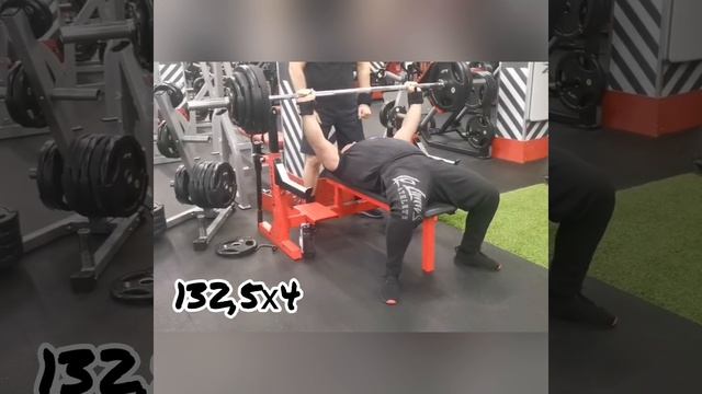 Жим лёжа. Васильев Кирилл. 132,5 кг.