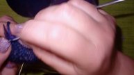Вяжу детские носочки новой для меня пряжей. Впервые взяла в руки гибкие спицы! Процесс идёт 😄
