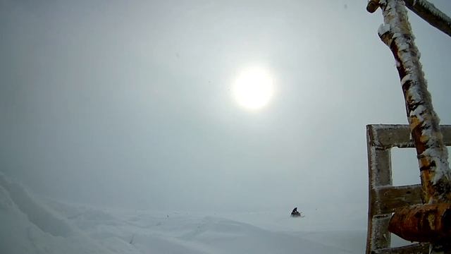 Притоптали свежий снежок на снегоходе