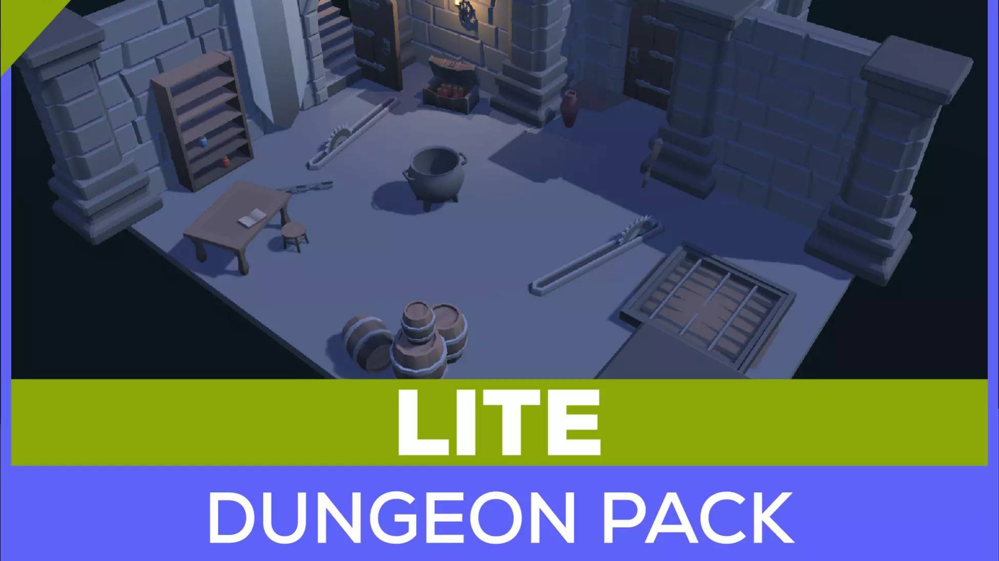 Asset Unity - Lite Dungeon Pack - Low Poly 3D Art by Gridness