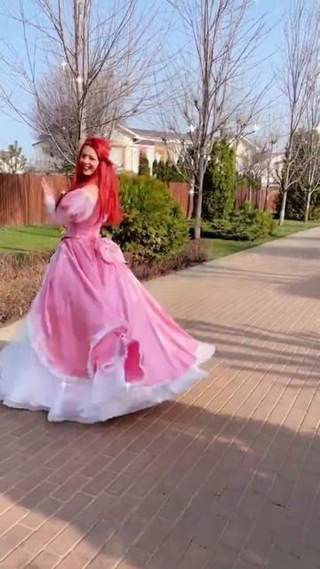 I made princess Ariel dress 😍 #disneyprincess #cosplay #ariel #princessariel #русалочка #принцесса