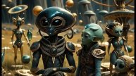 Star - bound Alien Group | AI-Generated Video 338