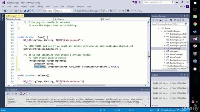 [Udemy UE4 C++] 083 Using Physics Handles
