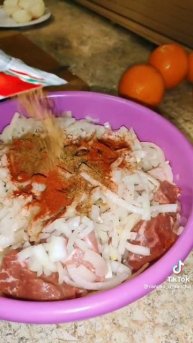 Шашлык на апельсинах