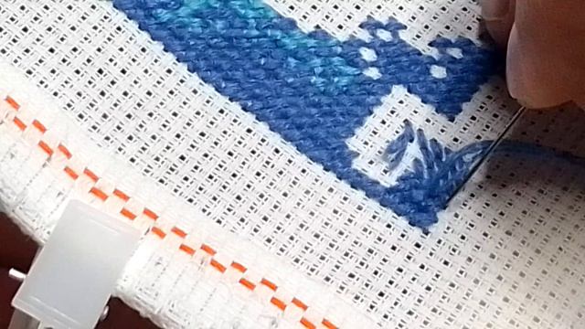 Вышивка крестиком. Продвижение озера, шкатулки и самодельное оформление Весенний день лука-с