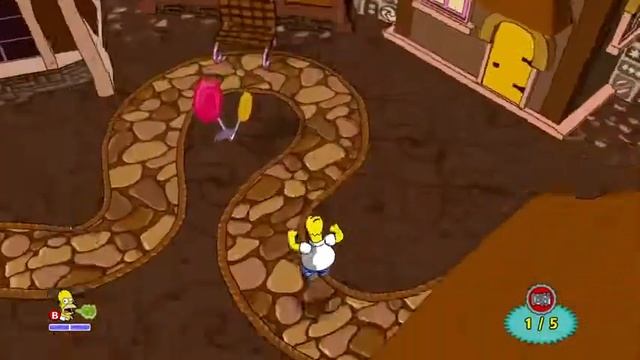 Прохождение The Simpsons Game с переводом часть 1   Город Шоколада
