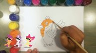 Bolalar uchun bir to'tiqush chizish Рисование попугая для детей Drawing a parrot for children