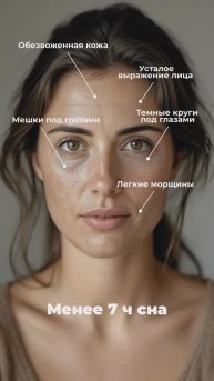 ❔Как недосып влияет на кожу лица?