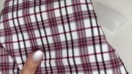 КОСТЮМНАЯ ПОЛИВИСКОЗА MAX MARA КЛЕТКА КРАСНО-БЕЛАЯ 19062441
