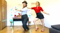 Carolina Shag Inspired Boogie Woogie Dancing - Sondre & Tanya's Christmas Calendar. Танцы