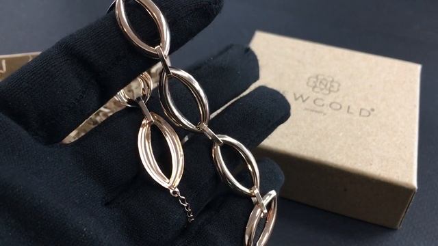 !Браслет 098300 из красного золота 585 пробы