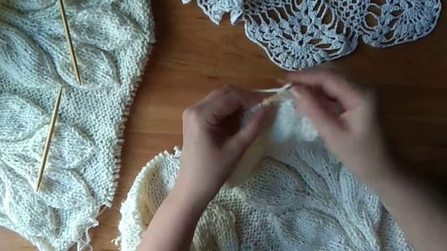 #23 вяжем спинку верх Любимые Листья