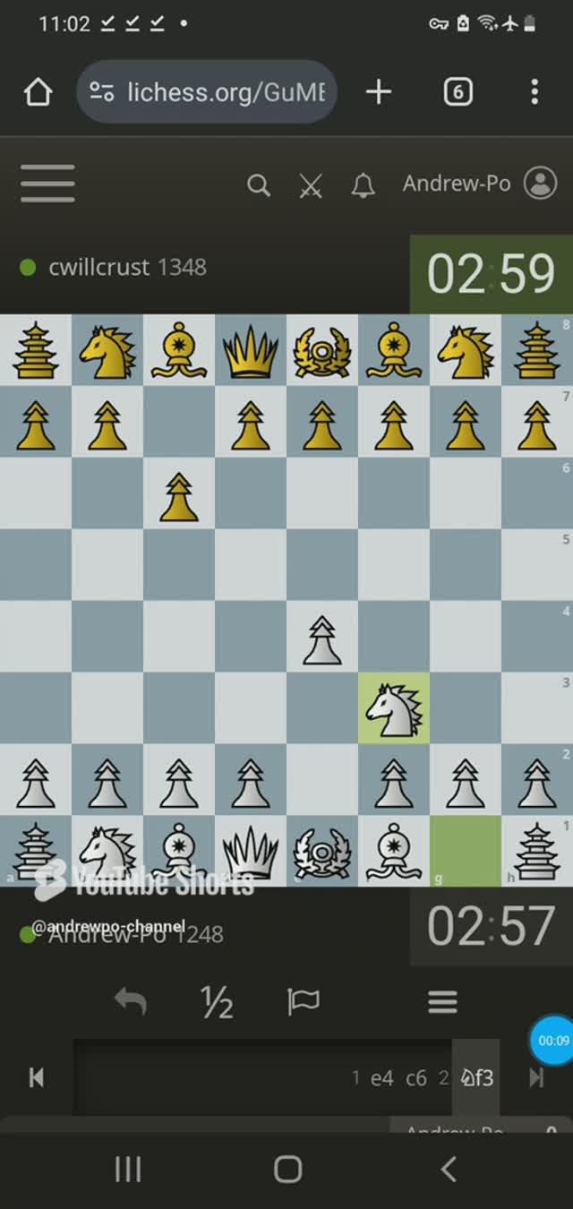 Шахматы на lichess.org. Зевок ферзя! #chess #gaming #шахматы