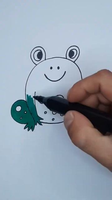 лягушка простые рисунки для срисовки | how to draw easy for kids