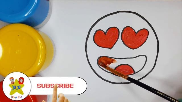 How to draw Smiley Emoji |Как нарисовать смайлик-эмодзи | スマイリー絵文字の描き方 - Drawing Coloring for Kids