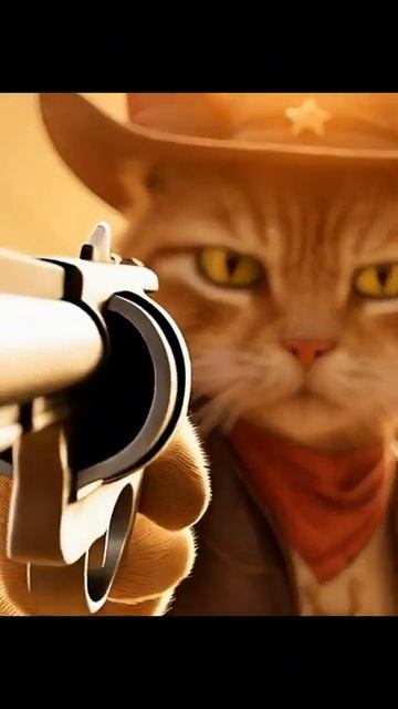Cowboy Cat Whiskers_ Cute Feline in Western Outfit _ Funny & Cute #cute #cat #ki
