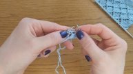 Узор спицами "ромбики". Knitting pattern.