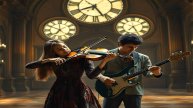 Violin and electric guitar metal music 50